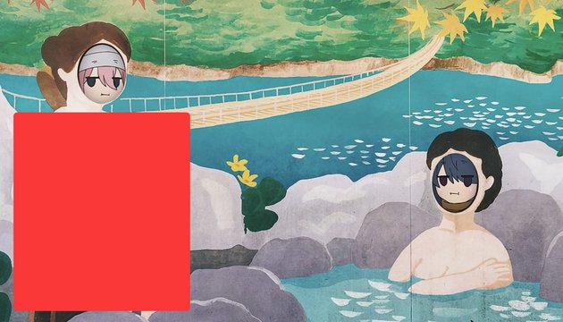 露天風呂のシーン